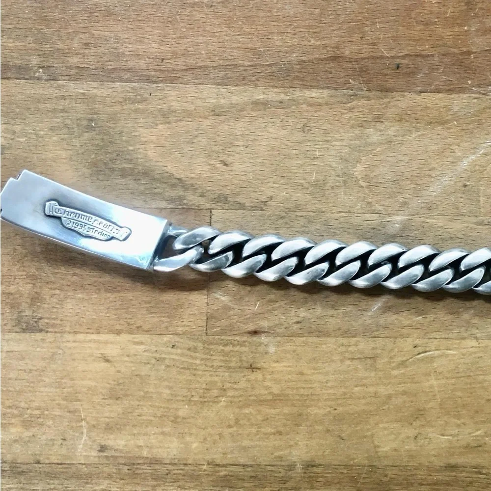 Authentic Chrome Hearts Dagger ID Cuban Bracelet Sterling Silver - Picture 4 of 4